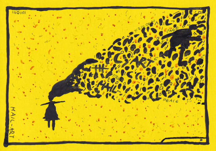 Postkarte Mail Art Arte Postale